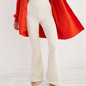 Aerie groove on velour high waisted flare pant